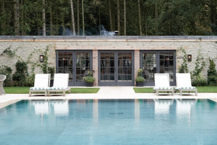 Middleton Lodge outdoor pool, one of the hotels with heated outdoor pools in the UK.